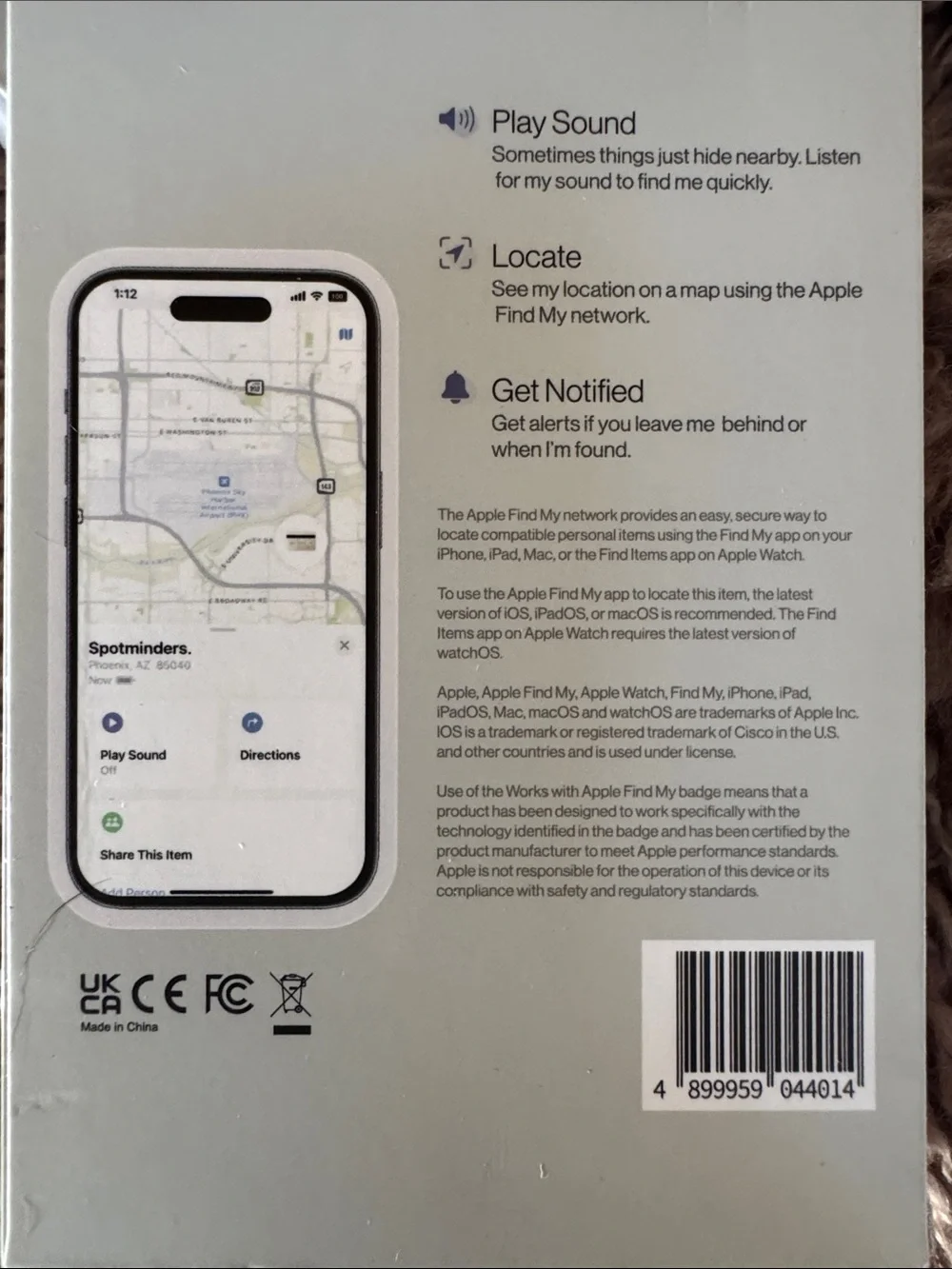 Spotminders Black Wireless Tracker Cards with Wireless Charger Included